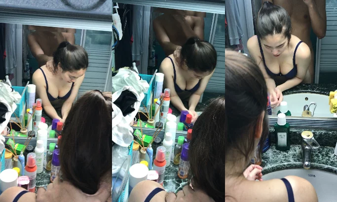 Doggy em trước gương trong nhà vệ sinh – Việt Nam